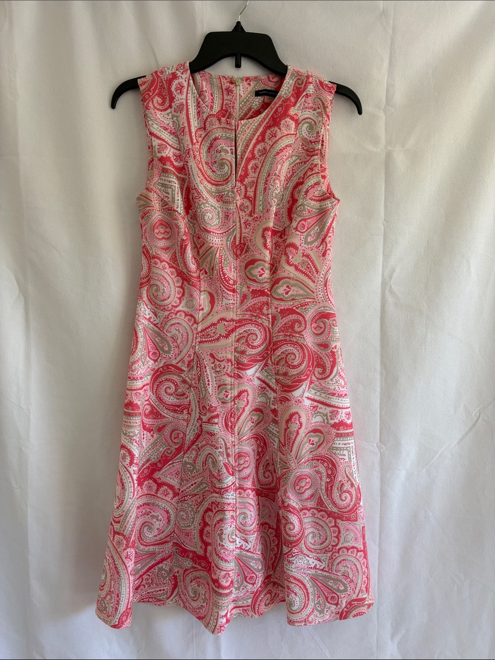 Tommy Hilfiger Pink Paisley Sleeveless A-Line Dress
